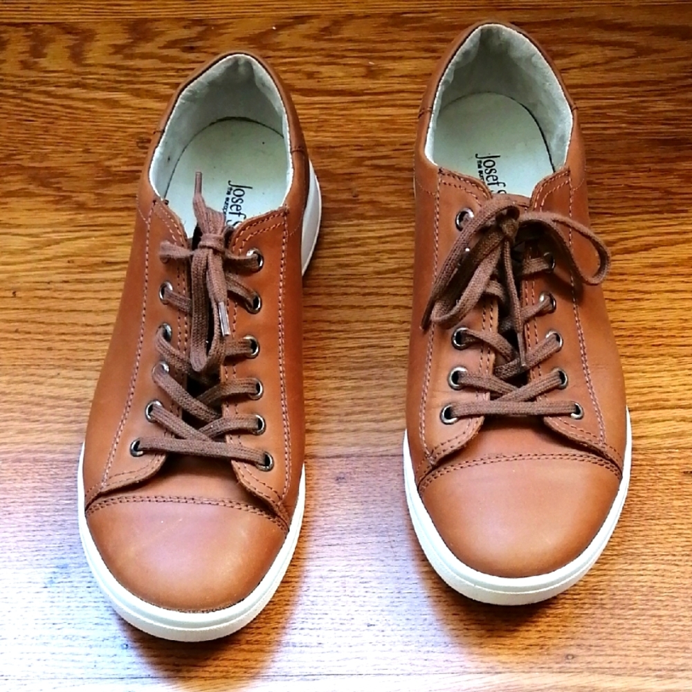 Josef Seibel Brown Leather Women's Shoes Sneakers